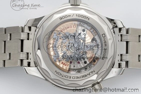 0521 Unisex Seamaster 300M 007 Platinum VSF 1:1 Best Edition Gray Dial on SS Bracelet A 7826